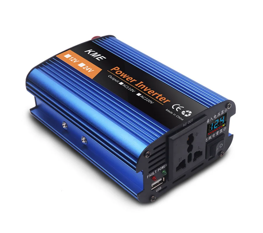 500W 12V 24V 36V 48V 60V do 220V pojedynczy cyfrowy wyświetlacz inteligentny Power falownik samochodowy konwerter zasilania