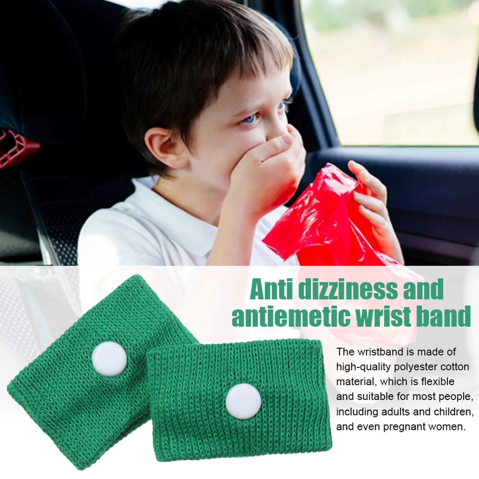 2/4/6PCS Travel Anti Nausea Wristbands Travel Motion Sickness Relief Wrist Band for Car Boat Flying Travel Sickness