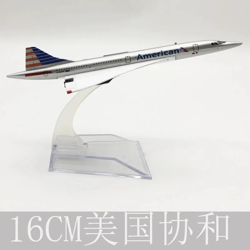 16cm Scale Aircraft 1:400 Concorde Air Franch/British Airways United States Concorde Airplane Toy Model Airliner Alloy Diecast