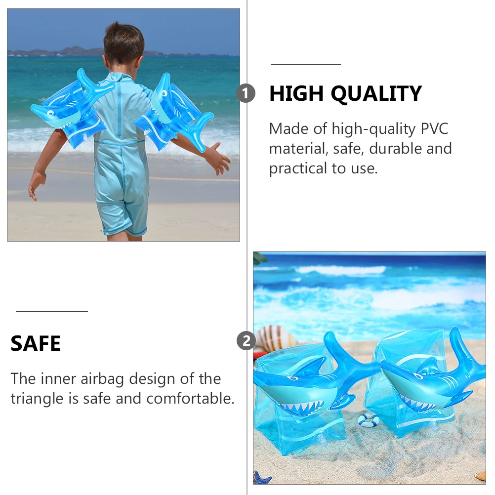 

Children Swimming Armb s PVC Kids Inflatable Floats Baby Arm Sleeves Rings 2 Pairs Safe Double Design Strong