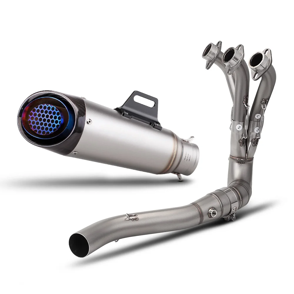 

STLFFor MT-09 MT09 DUAL SENSORS Full Systems Motor Exhaust Front Pipe slip on 51mm Exhaust System 2021 2022 2023 2024