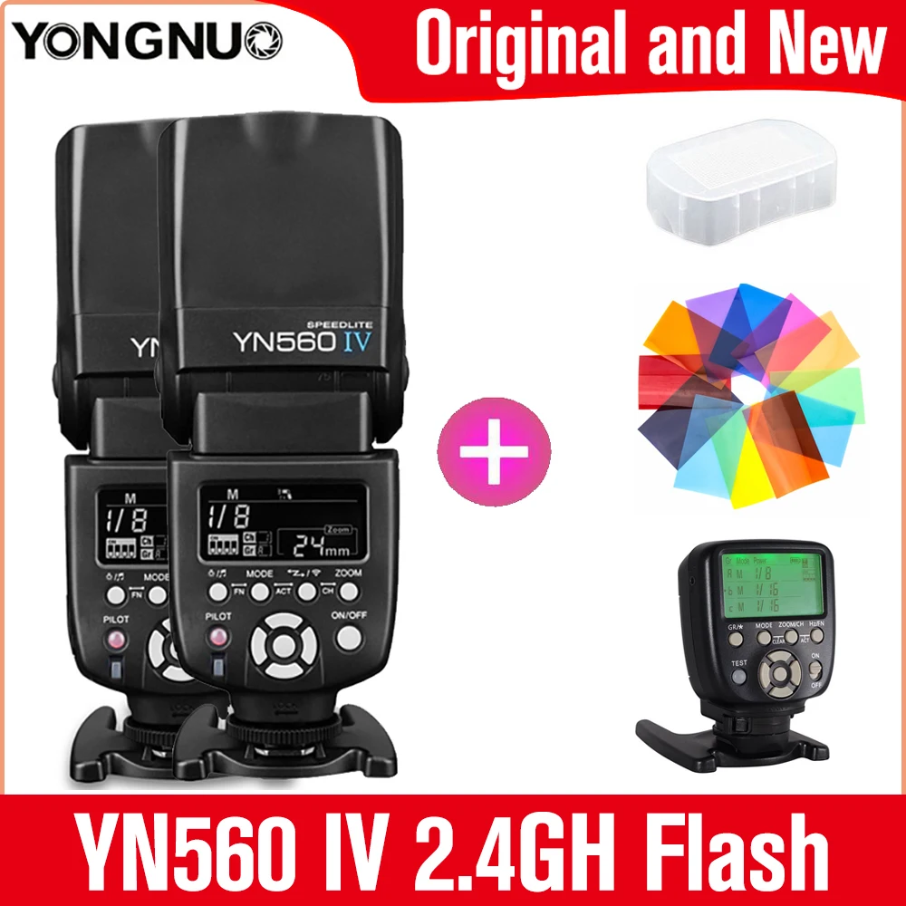 Yongnuo YN560IV YN560 IV Speedlite 2.4GHz Camera Flash for Canon 80D 90D 6D 5D 450D 250D Nikon Olympus DSLR YN560III II upgrade