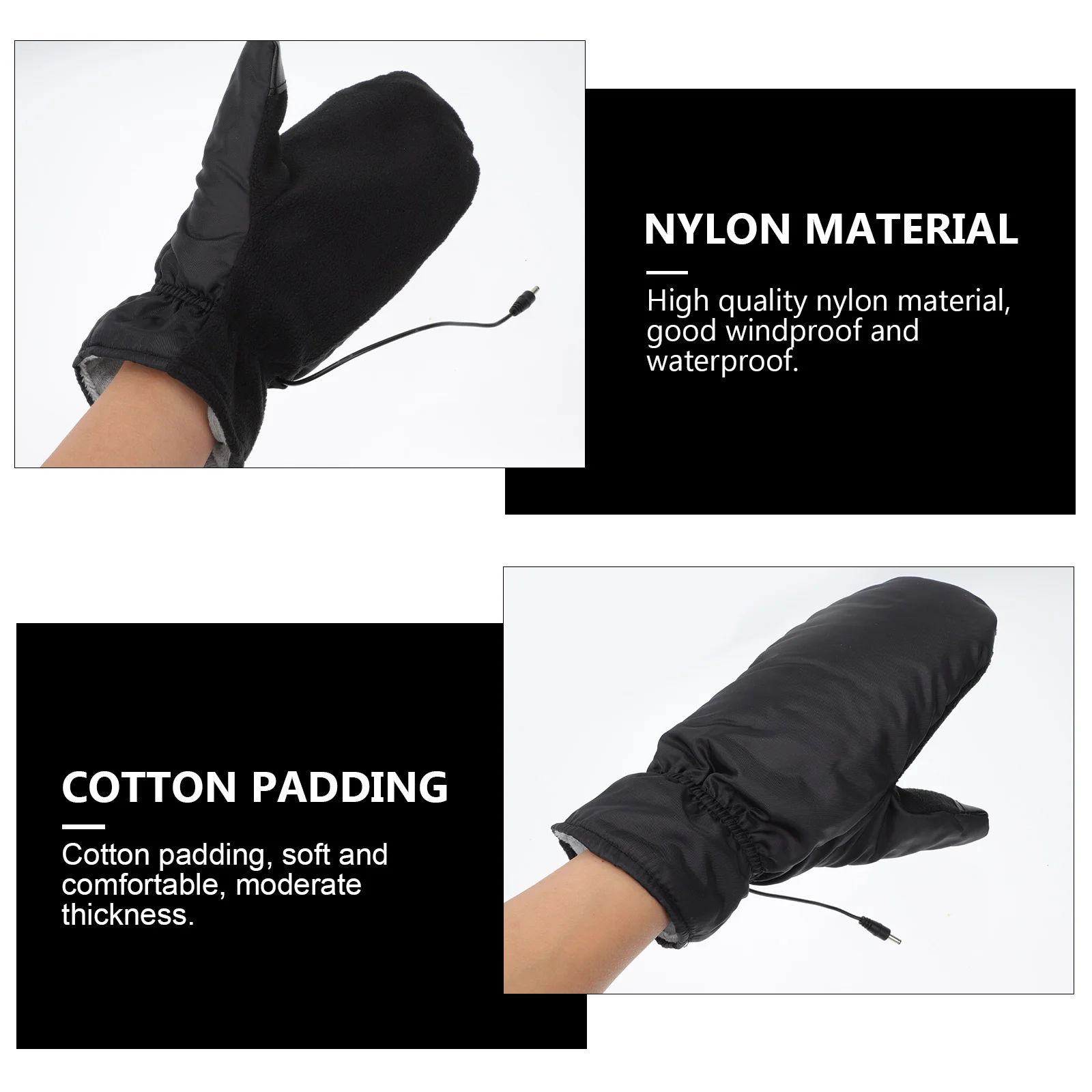 

1Set USB Electric Heating Gloves Premium Thermal Mitts for Winter Outdoor Activities Skiing Riding Camping Warm Keep