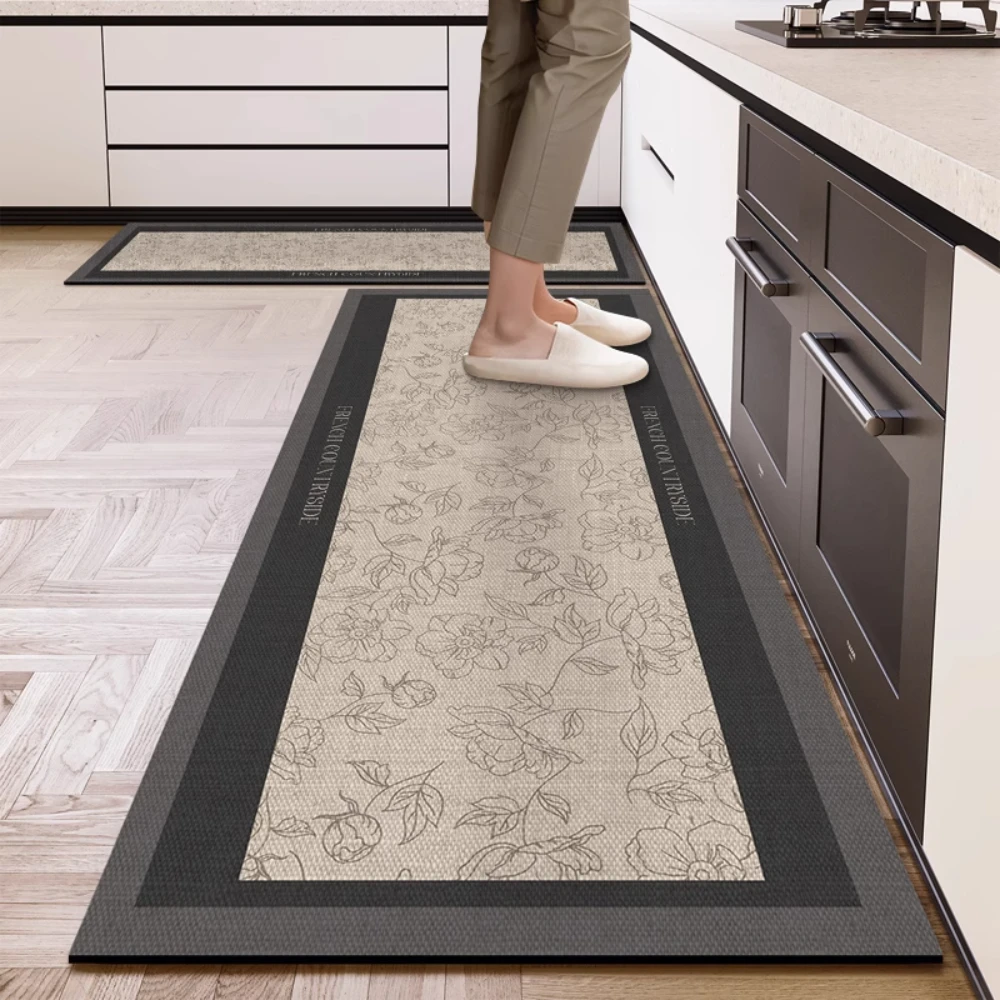 

VIKAMA Diatom Mud Material Corridor Mat Non-slip Washable Dirty Kitchen Long Mat Bathroom Long Mat Entrance Mat