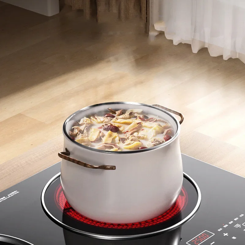 Estufa de cerámica eléctrica integrada de escritorio, Cocina de Inducción de doble cabezal de alta potencia, fuego feroz, 3500W/3500W, hogar inteligente