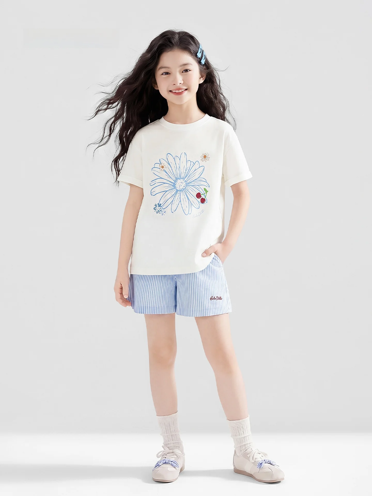insbobo-children's-clothing-set-summer-new-style-white-top-girls-shorts-outfit-cotton-fabric-casual-style-two-piece-set-for-kids