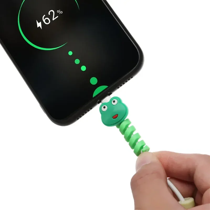 New Cable Protector Cute Cartoon Data Line Protective Cover Charging Cable Earphone Cable USB Winder Wire Cord Organizer Cover