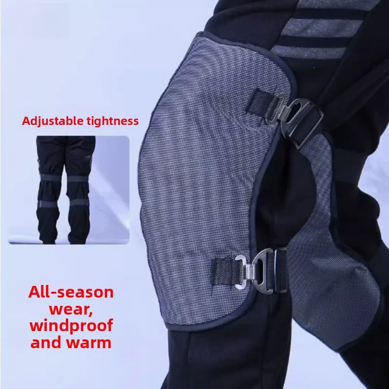 Winter Electric Bike Knee Protector, Thickened Windproof and Warm Cycling Leg Guard, Unisex Outer Wear Windproof Cover