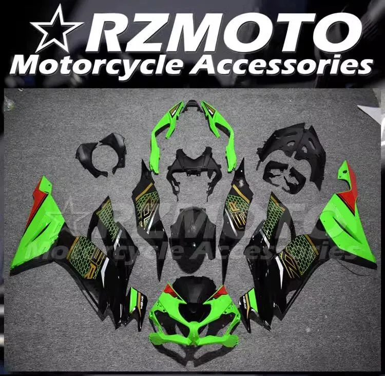 

Комплект обтекателей из АБС-пластика, 4 подарка, подходит для Kawasaki ZX-6R ZX6R 636 2019 2020 2021 2022 19 20 21 22 23, кузов крутого зеленого цвета