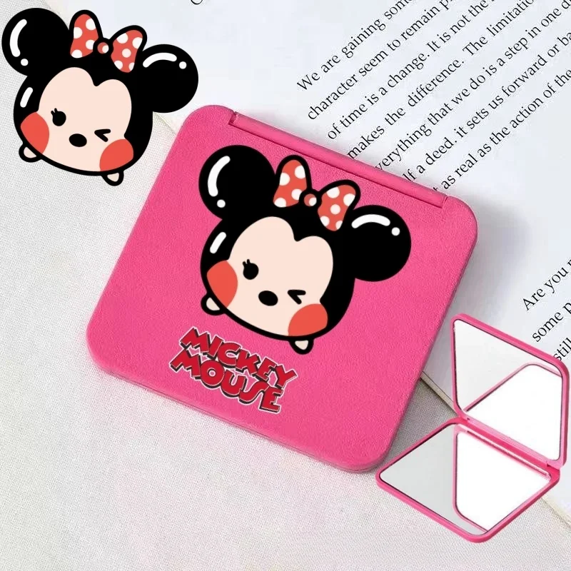 Miniso Mickey Mirror Mickey Mouse 1 Pcs Small Mini Size Indoor Outside Traveling Portable Women Girl Make Up Daily Use New Tools