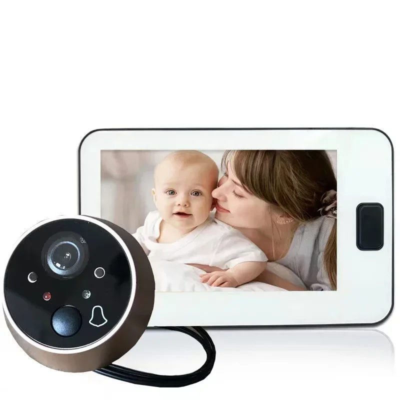 1X 4.3 inch Video peephole Digital Door Camera Doorbell IR Night Vision 170 Degree Angle Peephole Camera Monitor Visual Doorbell