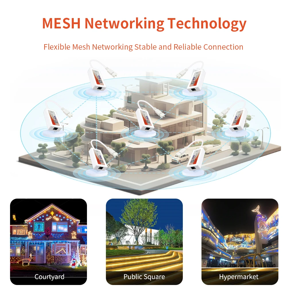 SP318E SP528E SP668E Bluetooth/WIFI RGB SPI LED Controller APP Control WS2811 WS2812B Music DIY Dynamic Effect Light DC5-24V