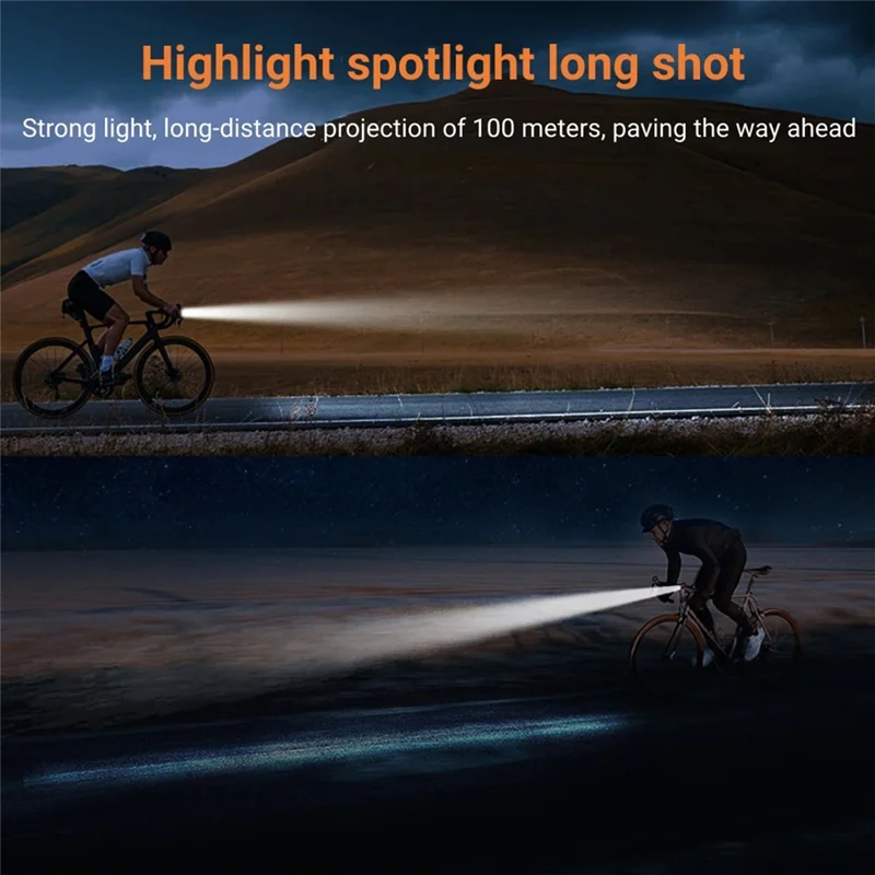 

AC22-1500Lm IP67 Waterproof Fast Charge Bike Headlights Bicycle Front Light Aluminum Alloy Equipment