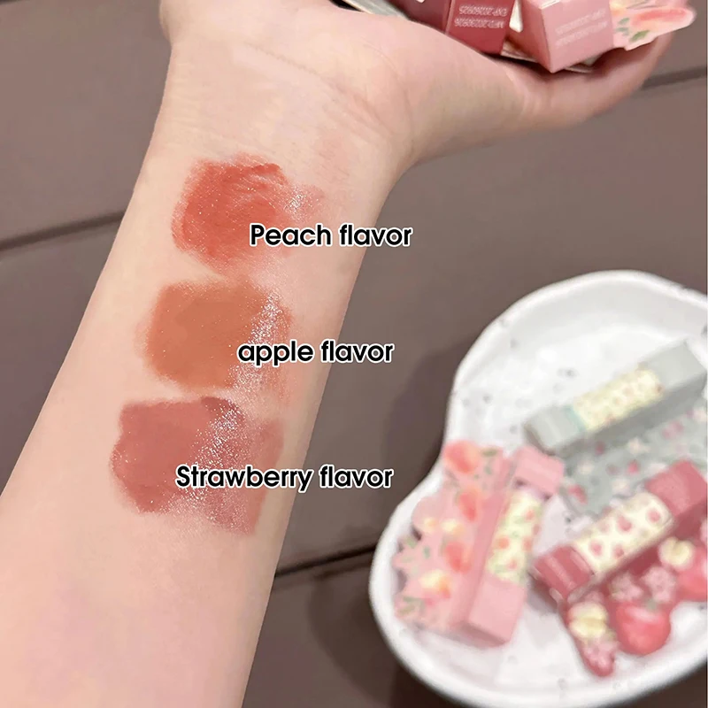 Fruity Crystal Lipstick Colorful Waterproof Lipstick Long Lasting Moisturizing Nourishing Lip Makeup Sexy Women Beauty Cosmetics