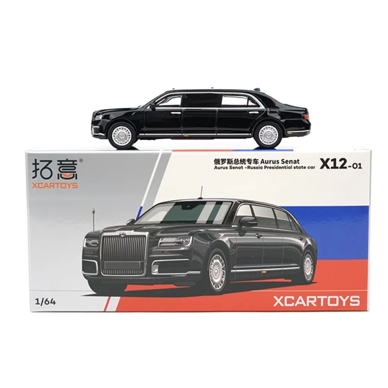 XCARTOYS-modelo de coche AURUS SENAT de aleación a escala 1:64, juguete para niño adulto, coleccionables, regalo de recuerdo, adornos terminados estáticos