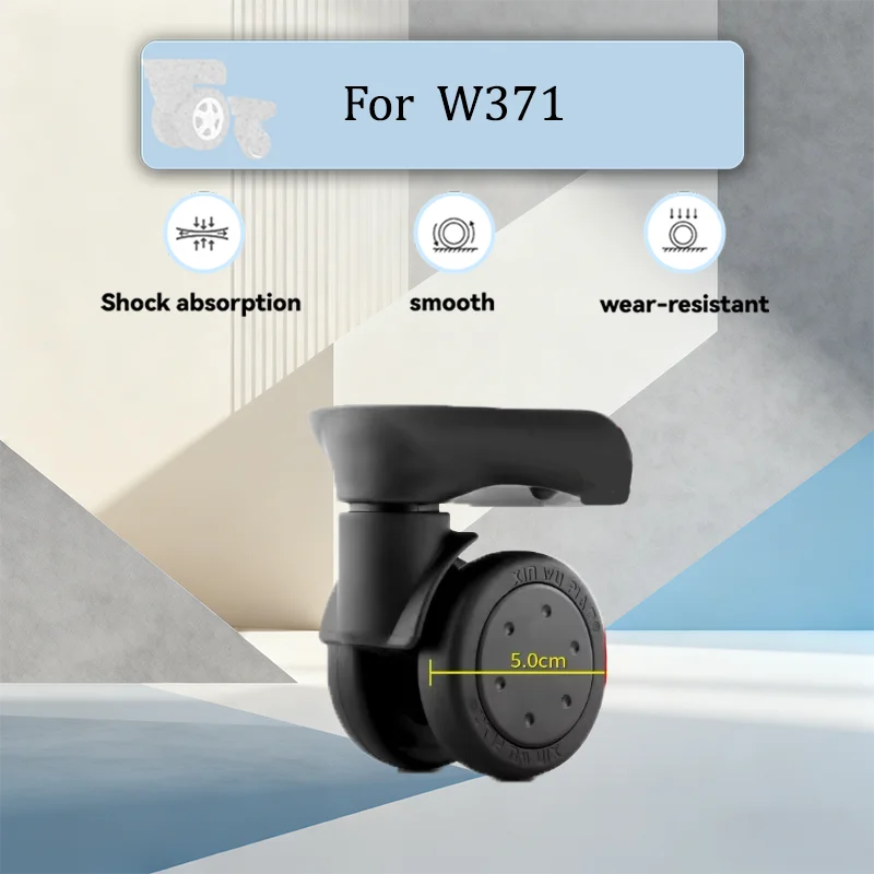 

For W371 Universal Suitcase Wheels 360° Rotation TPU Mute Heavy Duty Travel Luggage Repair Accessories