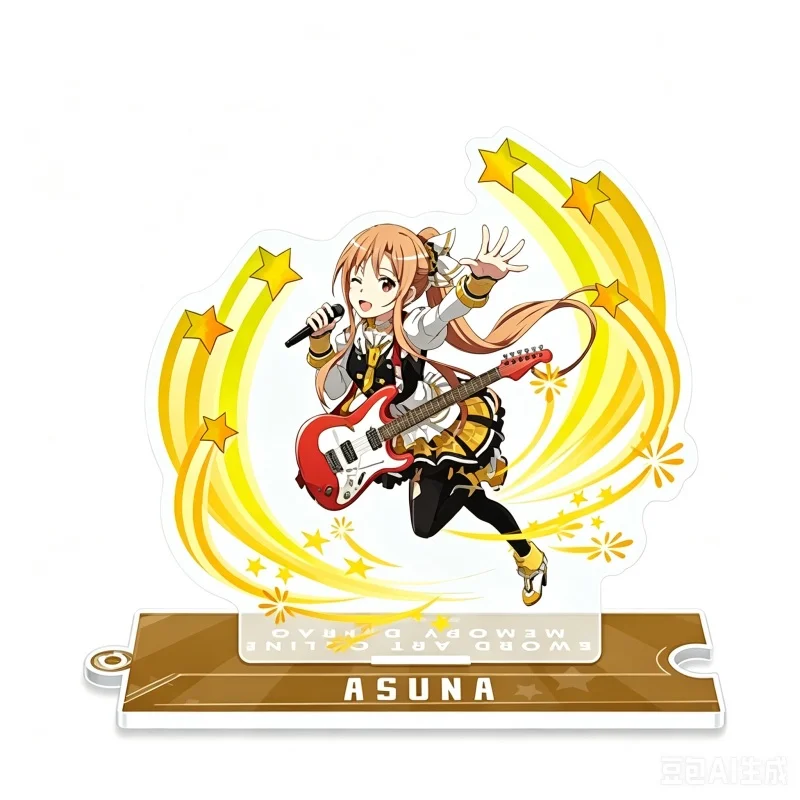 High Pixel 15cm Anime Sword Art Online Acrylic Stand Modle Desktop Decoration Game Collectible Ornament Gift For Fans Keychain