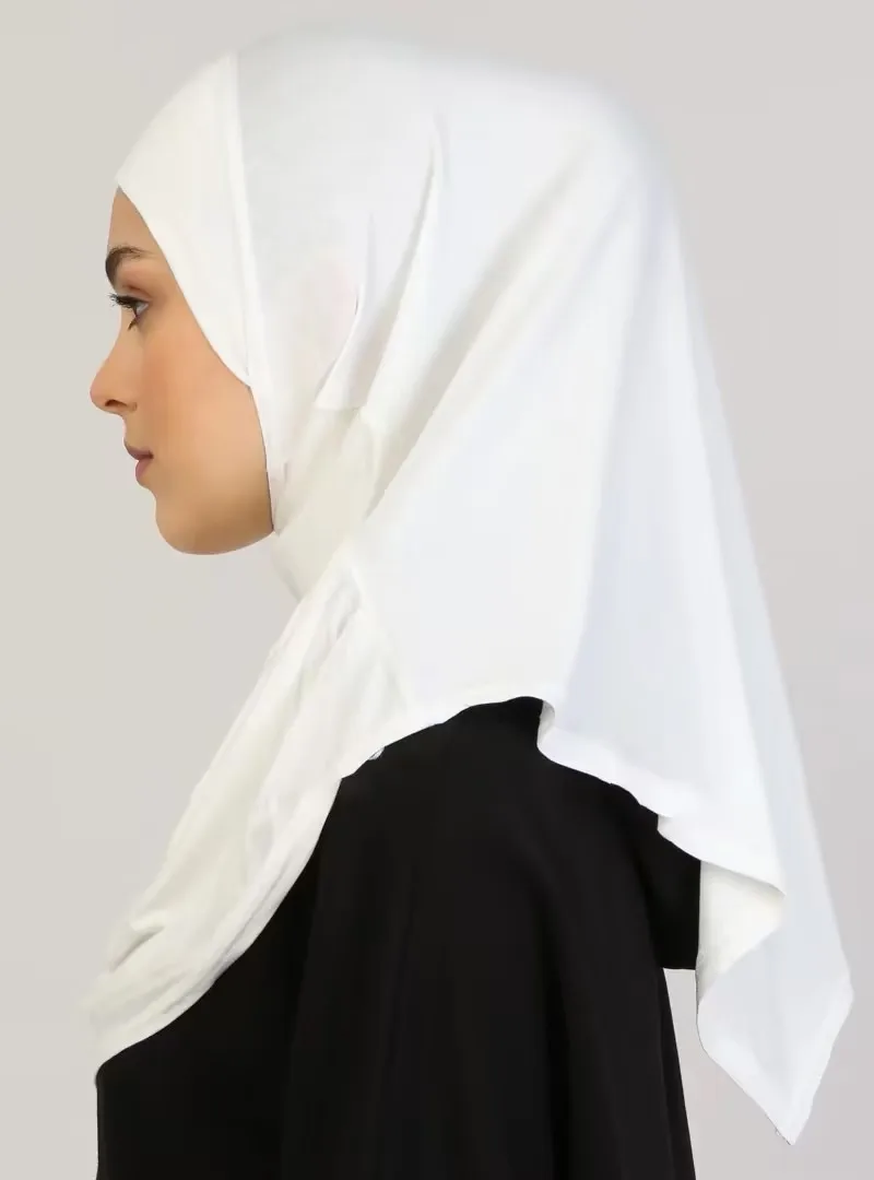 Wrinkle Modal Jersey Hijab Instant Hijab Muslim Innerscarf For Woman Under Cap Hat Lady Solid Soft Headscarf Crystal Hemp Bonnet