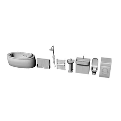 Yao's Studio LYT046 1/87 1/64 Scene Model Bathroom Equipment