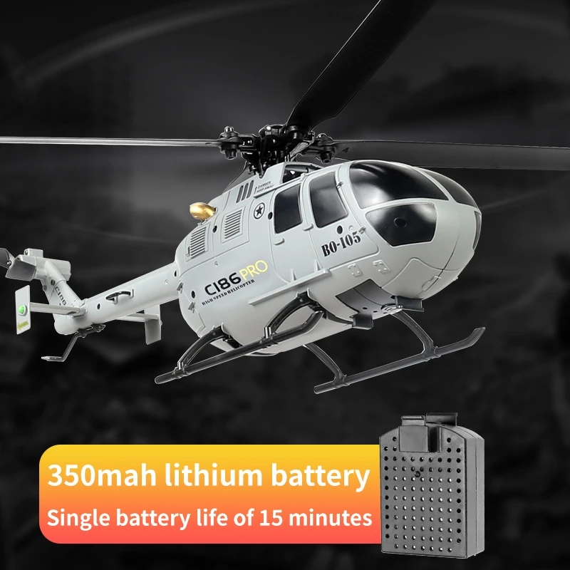 

C186 Remote-Controlled Aviation Helicopter Model Four Channel Single Propeller Aircraft Simulation Bo105 Puzzle Toy