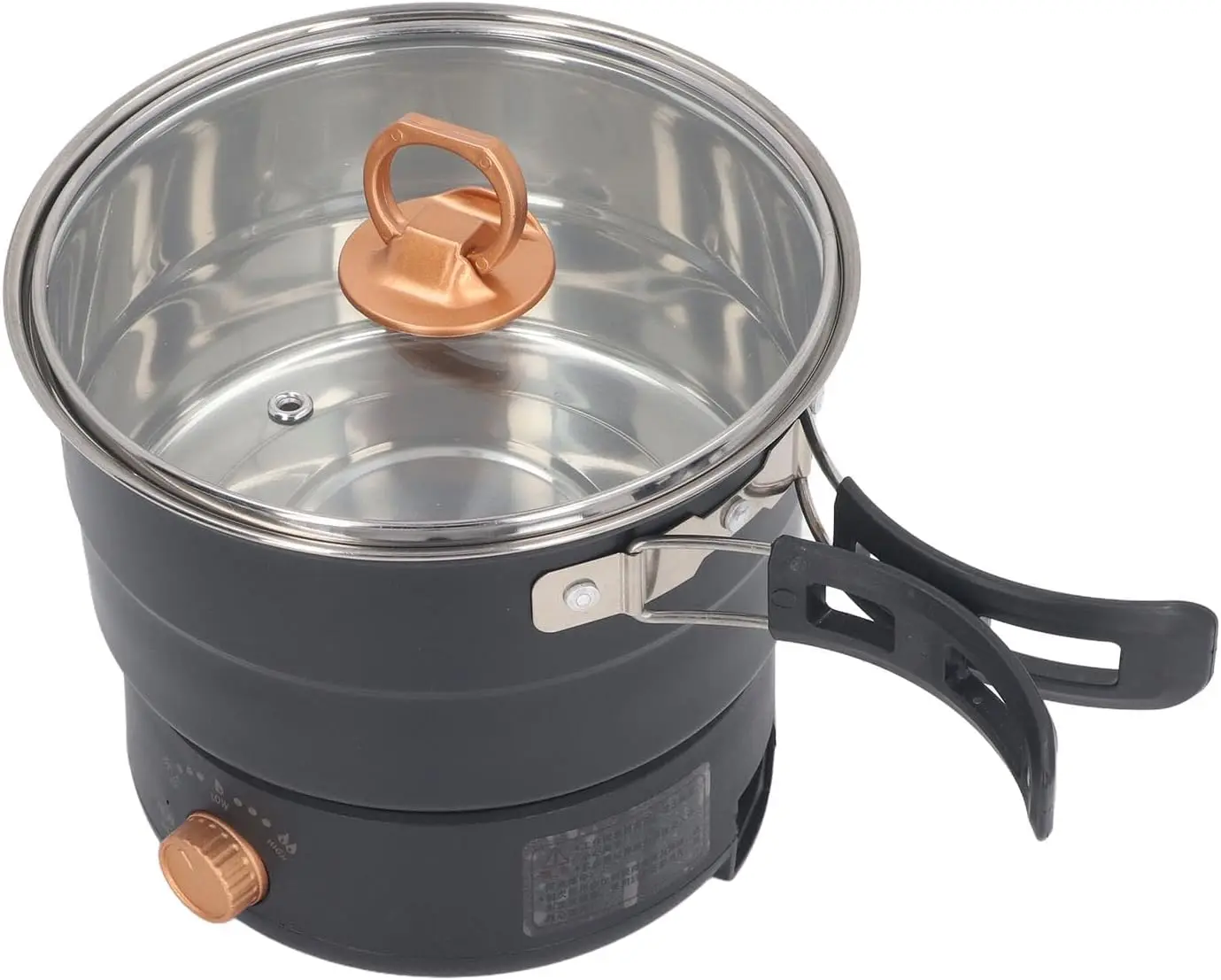 2026 New Upgrade Multifunctional Electric Cooker, 500W 1.6L Mini Ramen Cooker With Foldable Handle, Portable Cooking Pot Electri