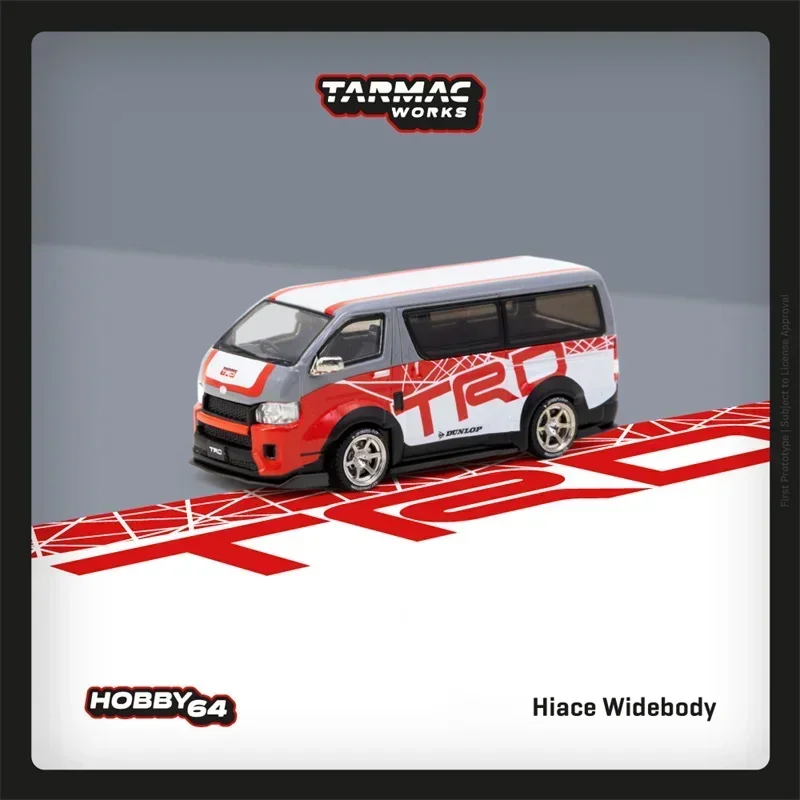 

Модель автомобиля Tarmac Works 1:64 Hiace Widebody TRD Red, литая под давлением