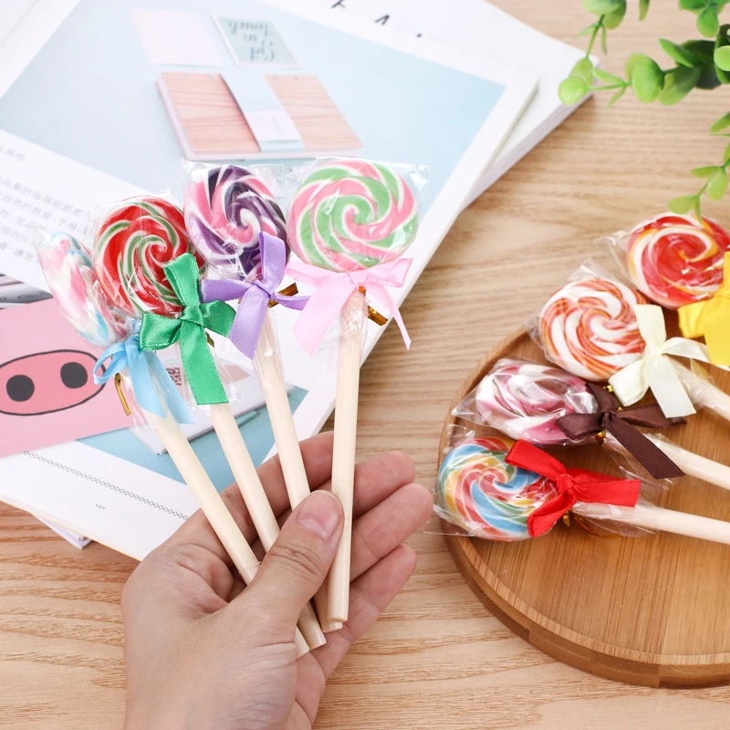 1PCS Kawaii School Supply Office Stationery Ballpoint Pen Creative Cute Lollipop Sweet Candy Styling Funny Lovely