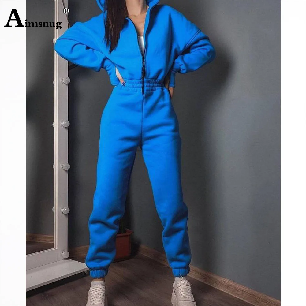 

Autumn Winter Warm Jumpsuit Women Long Sleeves Fashion Zipper Overalls Female High Cut Sweatpants 2023 England Onesie Bodysuits