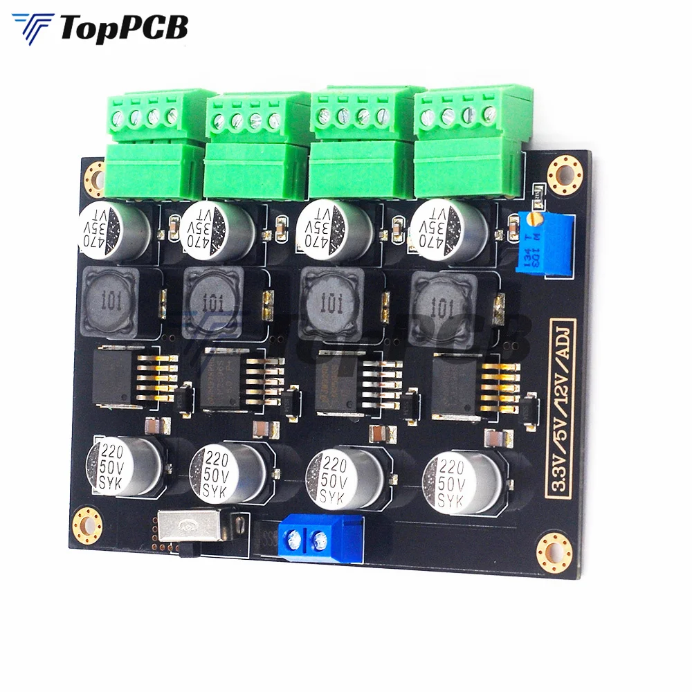 Imagem -04 - Multi Channel Switching Power Supply Module Saída de Tensão Ajustável Lm2596 3.3v 5v 12v Adj