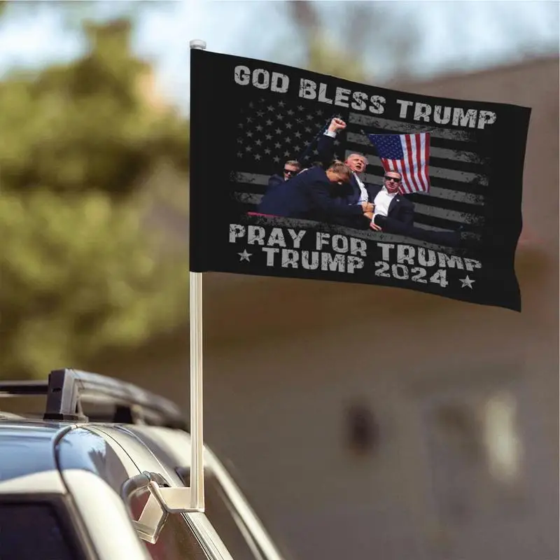 Trump 2024 Car Flags 12x18 Inch UV Fade Resistant Fade Resistant Country Flags Car Flags For Party