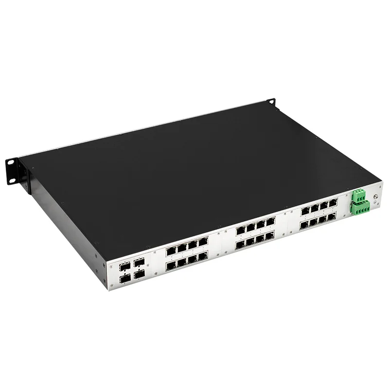 

UOTEK 4G 24-портовый гигабитный неуправляемый промышленный Ethernet-коммутатор для монтажа в стойку поддерживает силовую сигнализацию UT-60424G