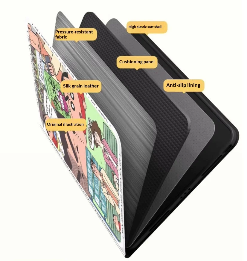 تلوين شين تشان لهاتف سامسونج تاب الوسادة جالاكسي تاب S7 S8 S9 A9 S10 S11 FE Plus 11in 12.4in 13.1in حافظة واقية غطاء لوحي
