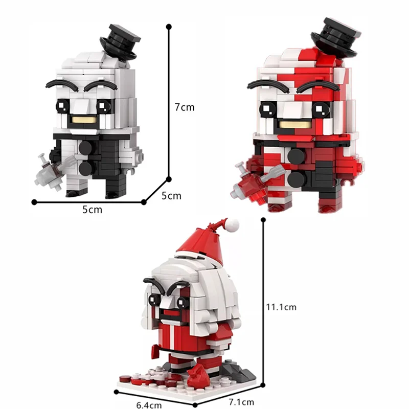 

MOC Terrifier фильм ужасов строительные блоки комплект фигурки персонажи Bricksheadz игрушки кирпичи Рождественская модель Хэллоуин подарок ребенку