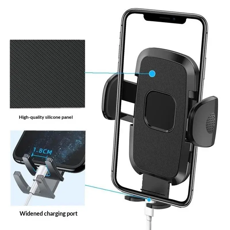 Universelle Auto-Handyhalterung mit 360-Grad-Drehung und Silikonpad für Armaturenbrett und Windschutzscheibe im Pendelverkehr – Detail 8