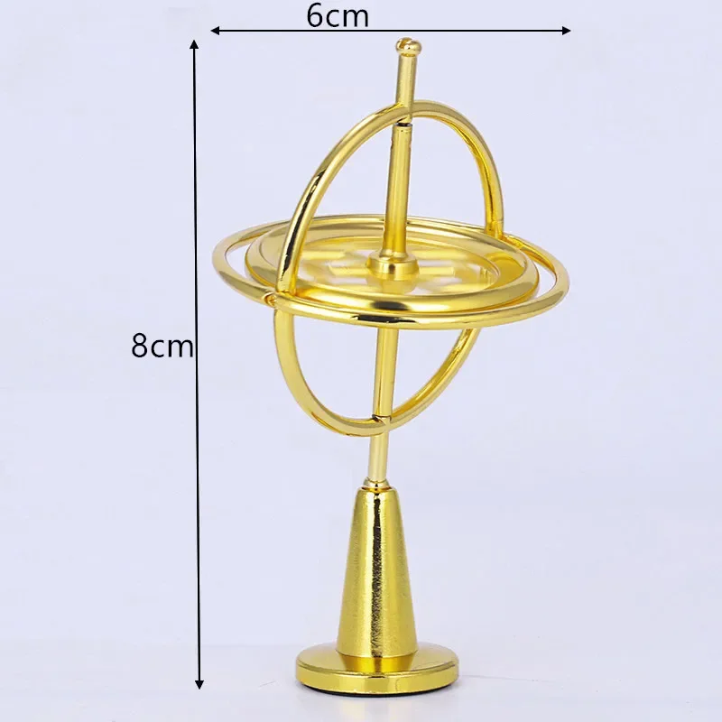 Creative Scientific Educational Metal Finger Gyroscope Gyro Top Pressure Relieve Classic Toy Traditional Learning Toy For Kids