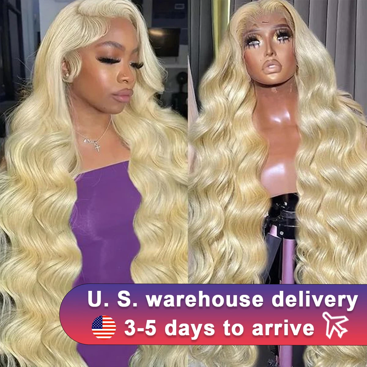 

Brazilian 613 Blonde Body Wave 100% Human Hair HD Transparent 13x6 13x4 Lace Frontal Wigs 30 34 Inch Lace Front Wig For Women