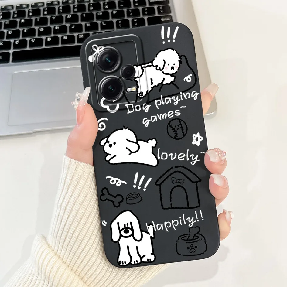 For Xiaomi Poco X5 5G Case Cover Lovely Panda Liquid Silicone Soft Back Cover For Poco X5 Pro Phone Case Coque PocoX5 X5Pro Capa