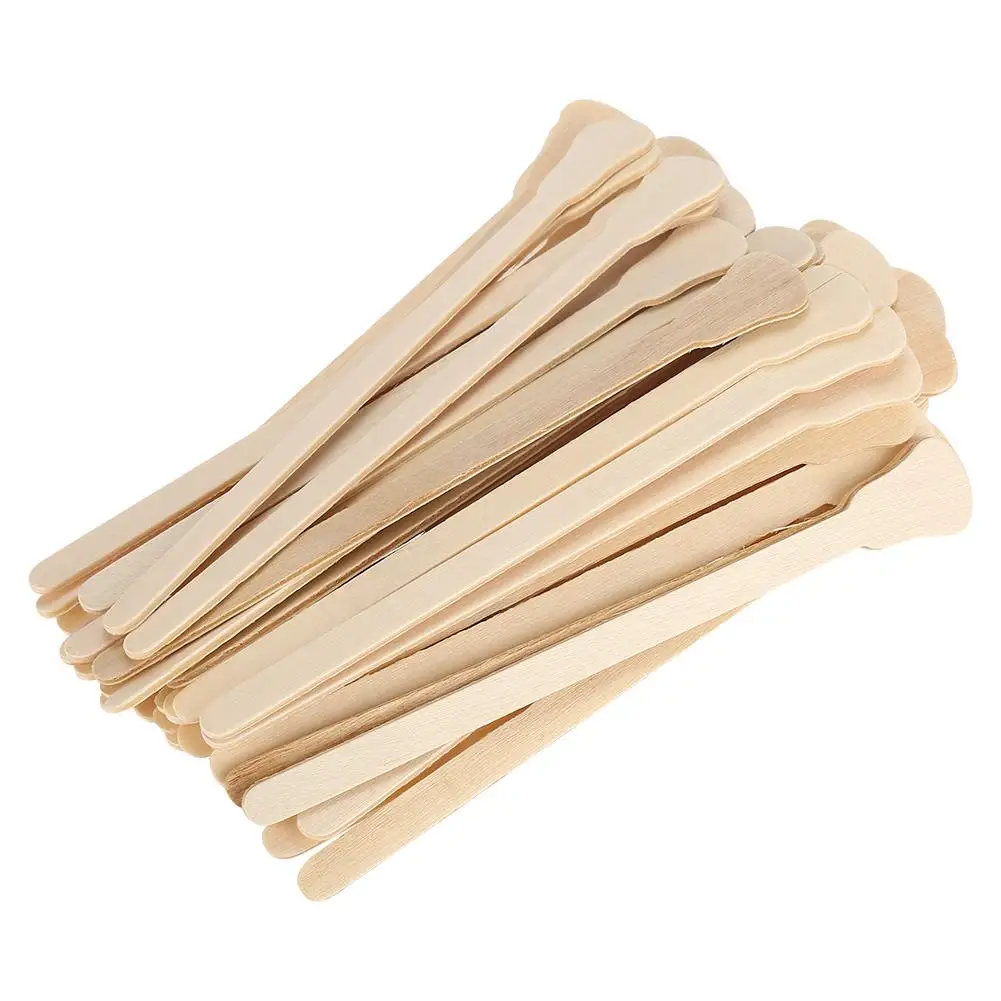 

50pcs 10pcs Bamboo Wooden for waxing Spatula Stick Disposable Hair Removal for waxing Tool for Body Hair Care