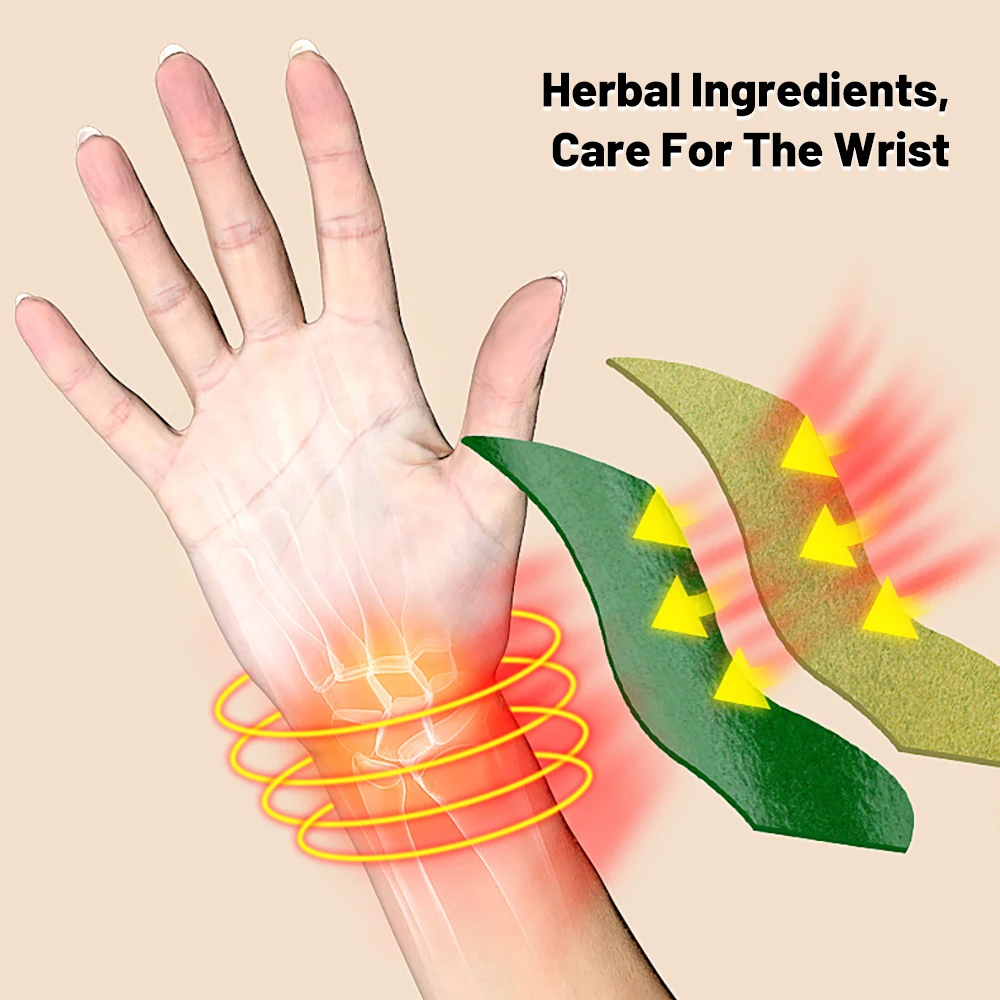 Absinto Tendon Bainha Patch, Planta Herbal Gesso, Cuidados De Pulso, Pulso, Polegar, Dedo, Articulações Bulge, Moxabustão Patch, Heel Patch, 12pcs