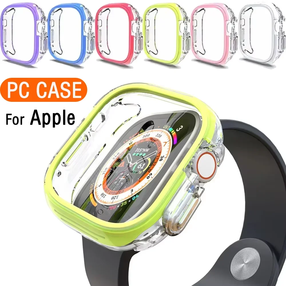 PC Case For Apple Watch Cover 10 46mm 42mm 49mm 44mm 45mm 41mm Protective Bumper Shell For iWatch Ultra 2 Series 9 8 7 6 SE 5 4