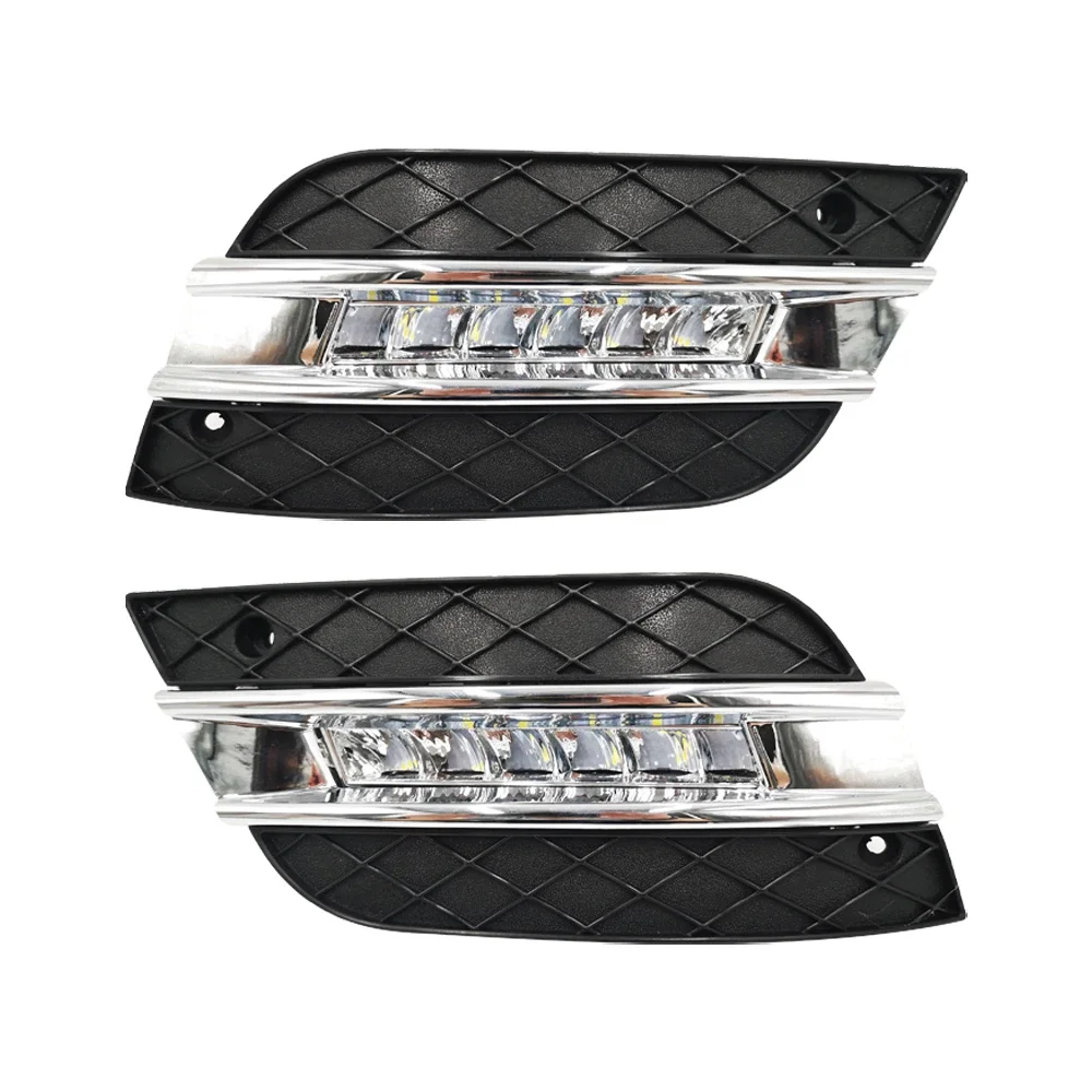 New！ CSCSNL 12V LED DRL Daytime Running Lights Daylight Fog Head Lamp Cover For Mercedes Benz ML350 W164 ML300 ML320 2010 2011