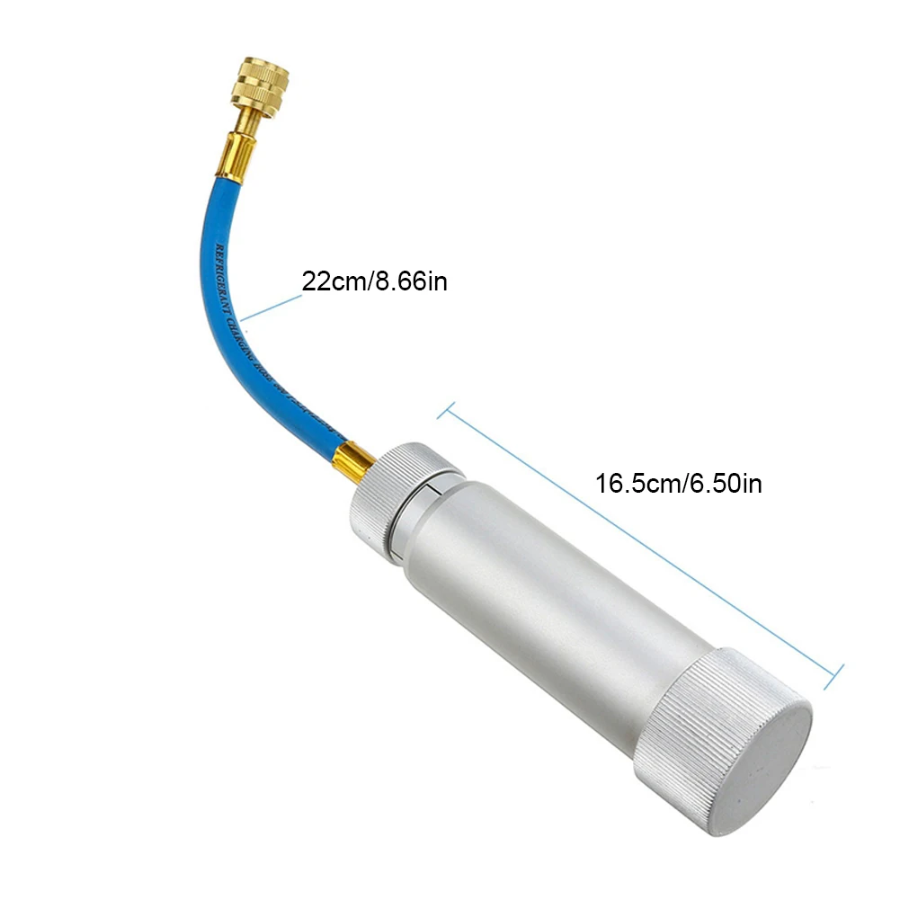 Air Condition Coolant Filling Tube 1/4 Inch Sae Auto Oil Dye Injector R134A A/C Dye Injector for Vehicle Home Air Conditioner