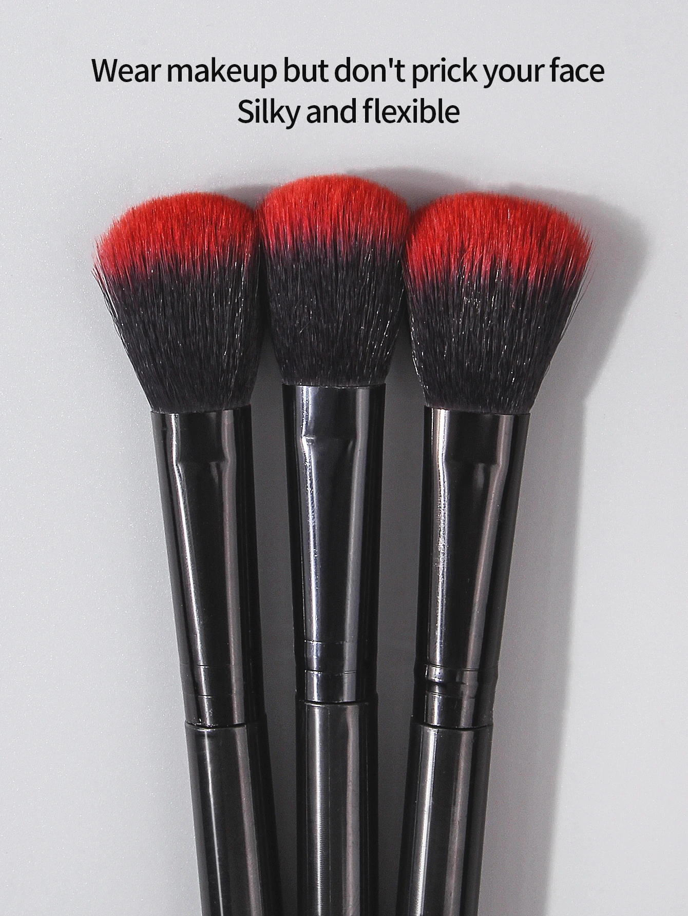 3 uds brocha de polvo suave de alta calidad, brocha para colorete, brocha para contorno, brocha iluminadora, herramienta de brocha de maquillaje facial multifuncional