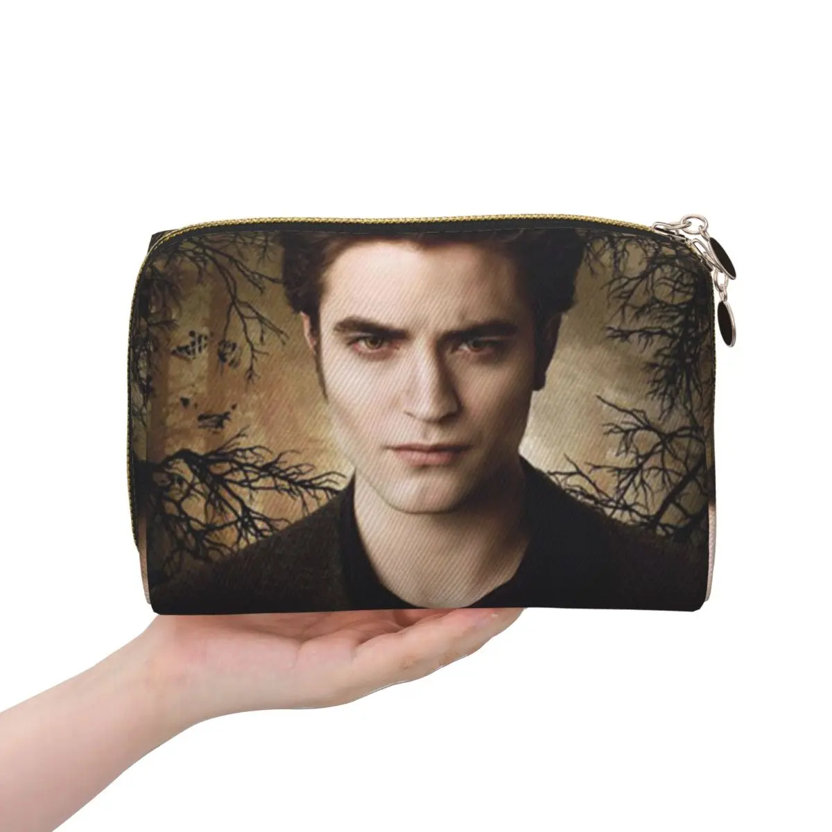 The Twilight Saga Edward Cullen Women Cosmetic Bag Travel Makeup Organizer Pouch Toiletry Storage Dopp Kit Case