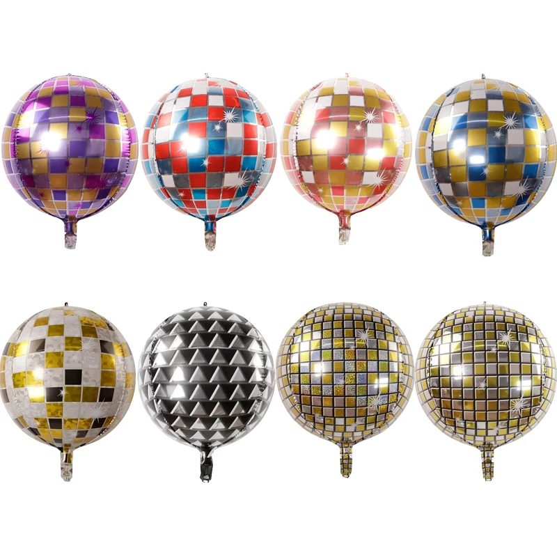 22 Inch 4D Disco Balloon DISCO Three-dimensional Ball Aluminum Film Balloon KTV Bar Party Ballroom Decoration