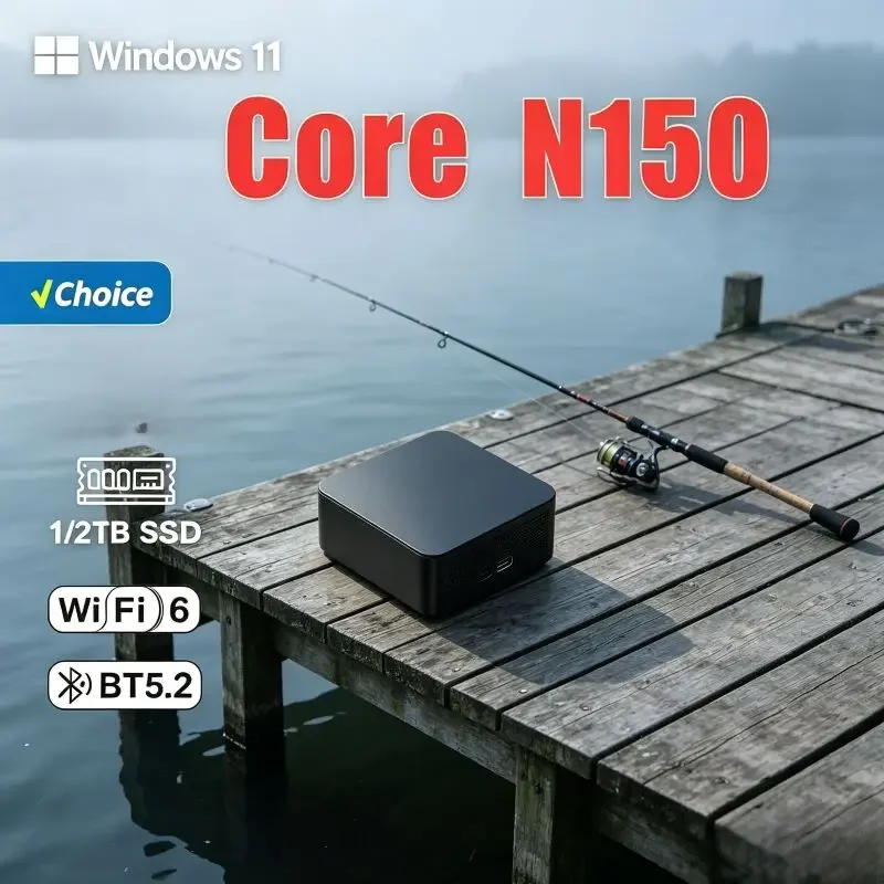 

Mini PC Core N150, 16GB SSD, Win11 System, WiFi6 Supported, 4K Output, Cost-effective Option to Meet Various Home Usage Needs