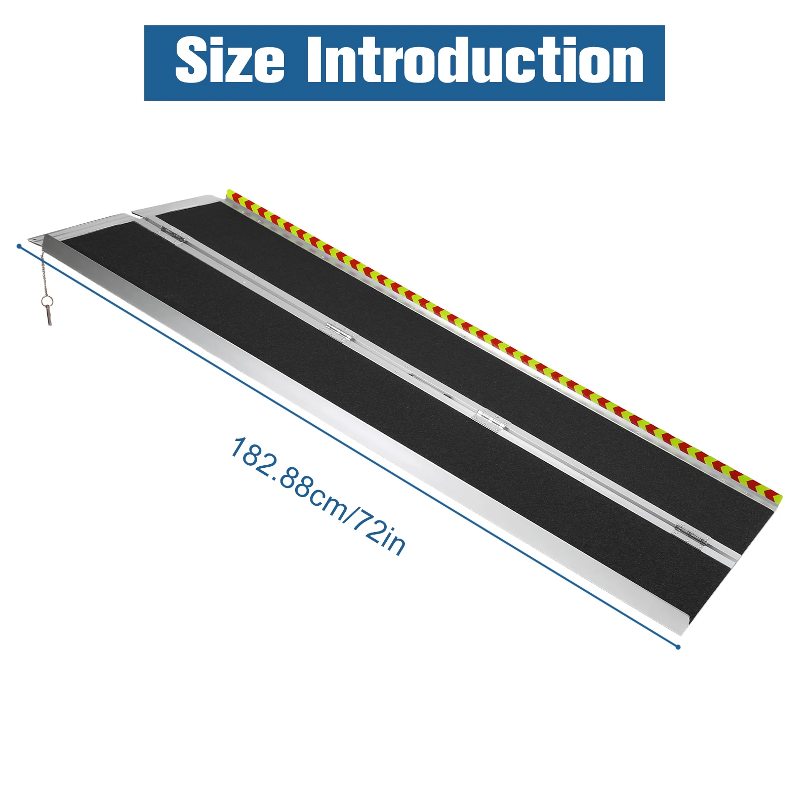 Door Threshold Wheelchair Ramp Non-Slip Aluminum Folding Wheel Chair Ramp for Home Steps Stairs Entry Threshold Doorways