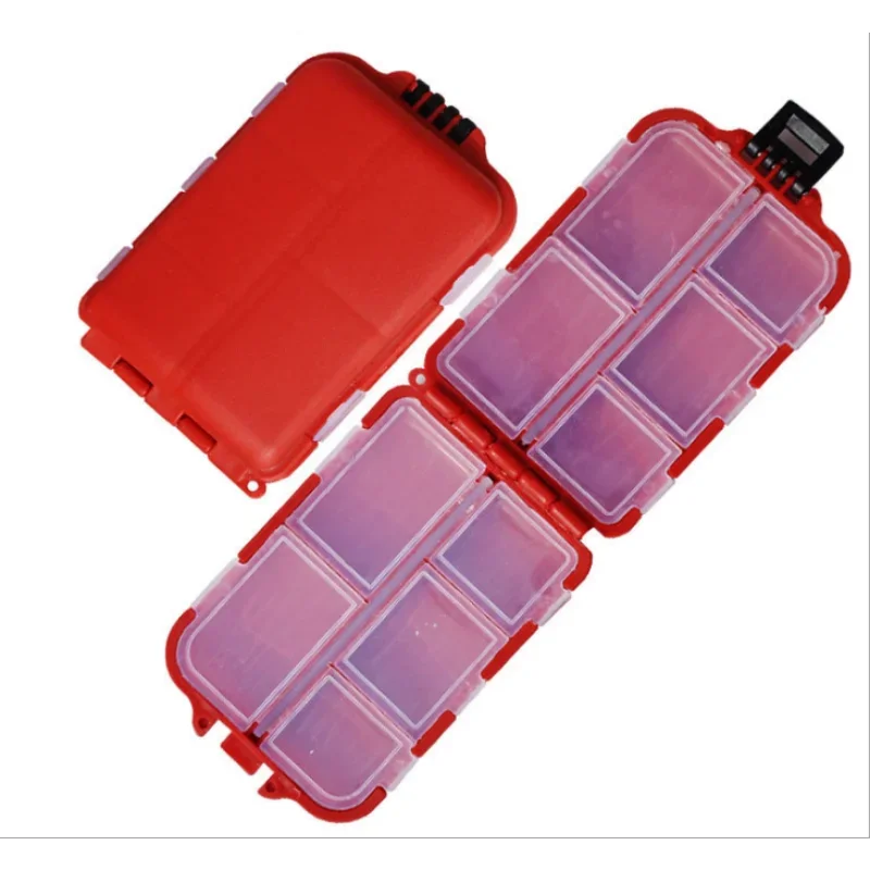 10 Compartments Mini Fishing Tackle Box Fish Lures Hooks Baits Plastic Storage Holder Square Case Pesca Fishing Accessories #2