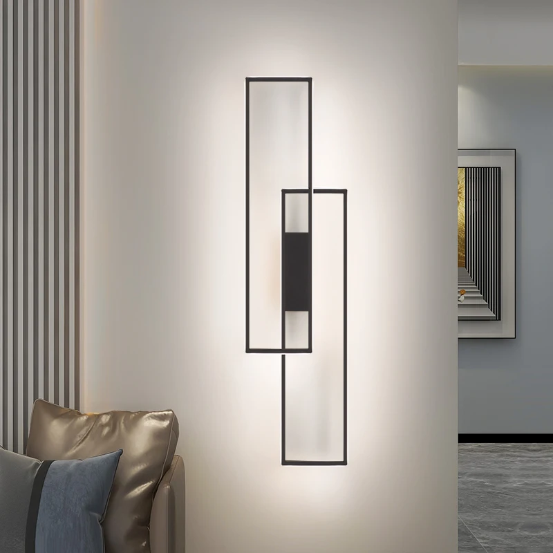 

Modern Minimalist Wall Lamps Home Decor Living Room Bedroom Bedside wall light Led Sconce Black gold Aisle светильник настенный