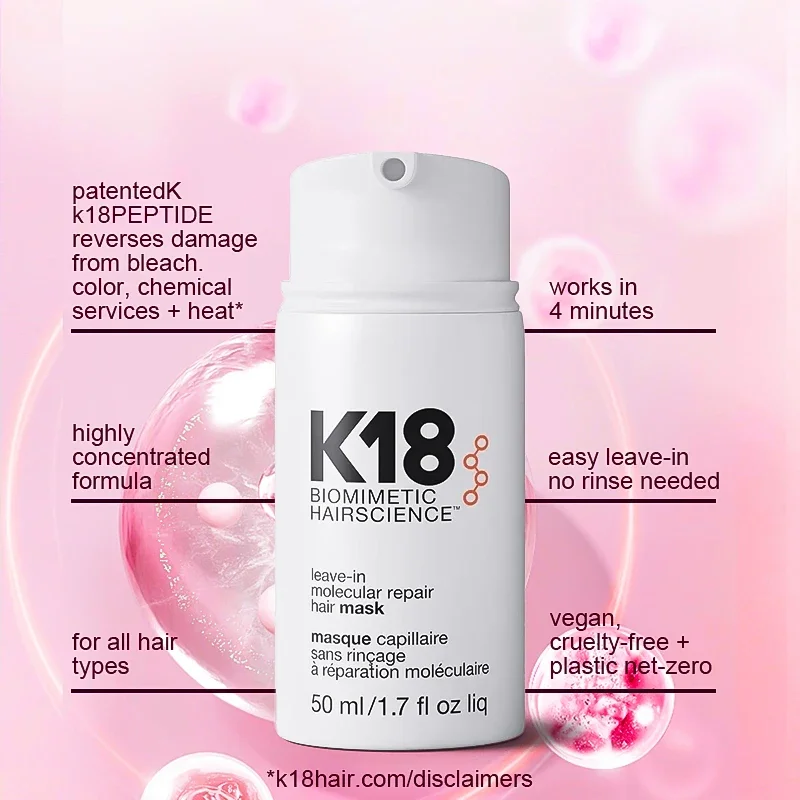 

50ML K18 Original Leave-In Repair Hair Mask Treatment To Repair Dry or Damaged Hair 4 Minutes To Reverse Hair Damag Conditioner